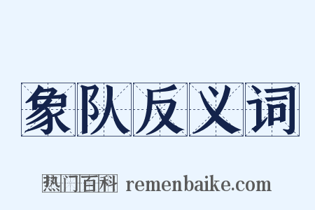 象队反义词是什么意思的图片